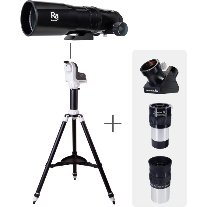 Двухлинзовый рефрактор-апохромат LEVENHUK RA R66 ED DOUBLET BLACK KIT
